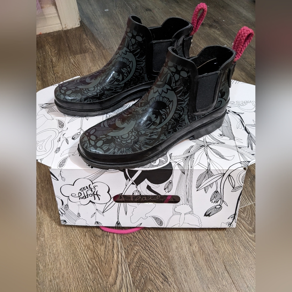 Designed rain boots